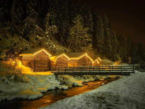 Schneeschuhwanderung mit Fackeln